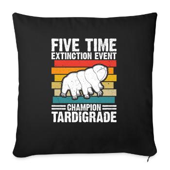 Microbiology -Biologist Gift Tardigrades - Sofa pillowcase 17,3'' x 17,3'' (45 x 45 cm) - black - Front