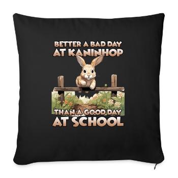 Agility joy Kaninhop gift rabbits fans - Sofa pillowcase 17,3'' x 17,3'' (45 x 45 cm) - black - Front