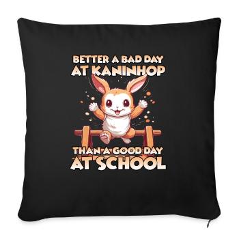 fun & training combines rabbit hop gift - Sofa pillowcase 17,3'' x 17,3'' (45 x 45 cm) - black - Front