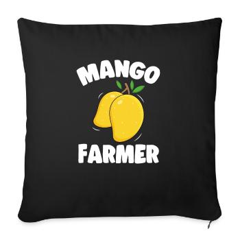 Mango Frucht Mango - Sofakissenbezug 45 x 45 cm - Schwarz - Vorne