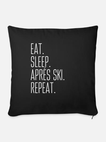 Aprés Ski - Sofakissenbezug 45 x 45 cm - Schwarz