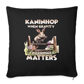 JumpJoy Kaninhop training for your rabbit - Sofa pillowcase 17,3'' x 17,3'' (45 x 45 cm) - black - Front