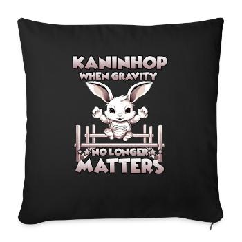 Kaninhop rabbit agility for your pet rabbit - Sofa pillowcase 17,3'' x 17,3'' (45 x 45 cm) - black - Front