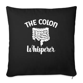 Gastro-entérologie Endoscopie Coloscopie - Housse de coussin décorative 45 x 45 cm - noir - Devant