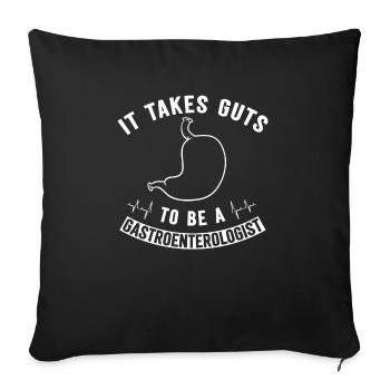 Gastroenterology Endoscopy Colonoscopy - Sofa pillowcase 17,3'' x 17,3'' (45 x 45 cm) - black - Front