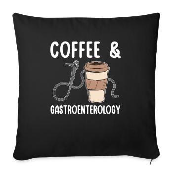 Gastro-entérologie Endoscopie Coloscopie - Housse de coussin décorative 45 x 45 cm - noir - Devant