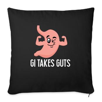 Gastro-entérologie Endoscopie Coloscopie - Housse de coussin décorative 45 x 45 cm - noir - Devant