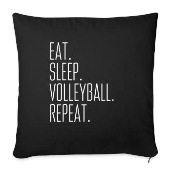 Volley-ball - Housse de coussin décorative 45 x 45 cm - noir - Devant