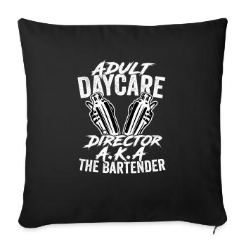 Adult Daycar Director A.K.A The Bartender Cocktail - Sofa pillowcase 17,3'' x 17,3'' (45 x 45 cm) - black - Front