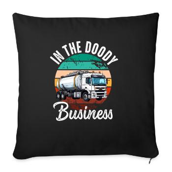 Installateur de système d’égout de pompe de pompe de fosse septique - Housse de coussin décorative 45 x 45 cm - noir - Devant