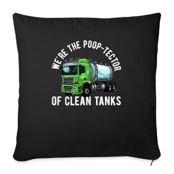 Installateur de système d’égout de pompe de pompe de fosse septique - Housse de coussin décorative 45 x 45 cm - noir - Devant