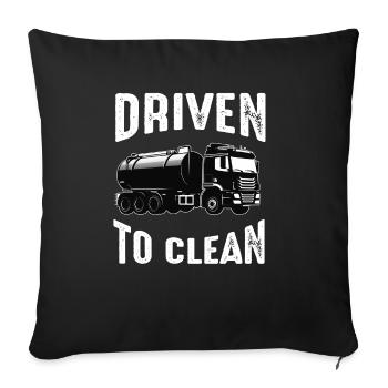 Réparateur de pompes septiques Installateur de système d'égout - Housse de coussin décorative 45 x 45 cm - noir - Devant