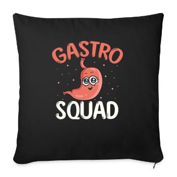 Gastroenterology Endoscopy Colonoscopy - Sofa pillowcase 17,3'' x 17,3'' (45 x 45 cm) - black - Front
