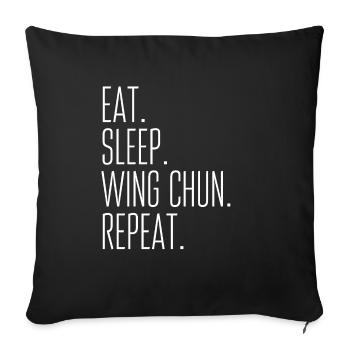 Wing Chun - Sofa pillowcase 17,3'' x 17,3'' (45 x 45 cm) - black - Front