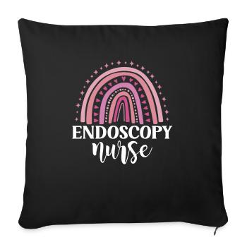 Gastro-entérologie Endoscopie Coloscopie - Housse de coussin décorative 45 x 45 cm - noir - Devant