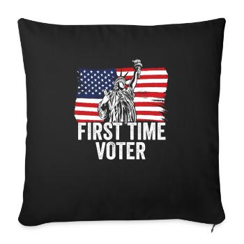 Your Vote Matters First Time Voter Political - Sofakissenbezug 45 x 45 cm - Schwarz - Vorne