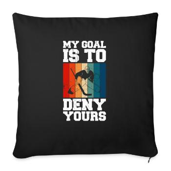 Dicton de hockey sur glace pour les joueurs de hockey sur glace - Housse de coussin décorative 45 x 45 cm - noir - Devant