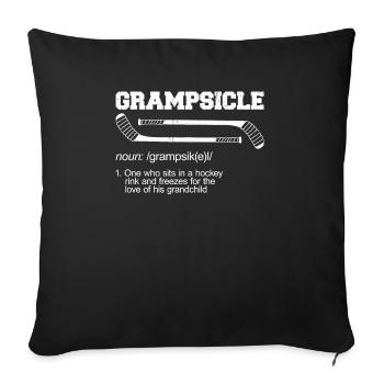 Ice Hockey Saying for Ice Hockey Players - Sofa pillowcase 17,3'' x 17,3'' (45 x 45 cm) - black - Front