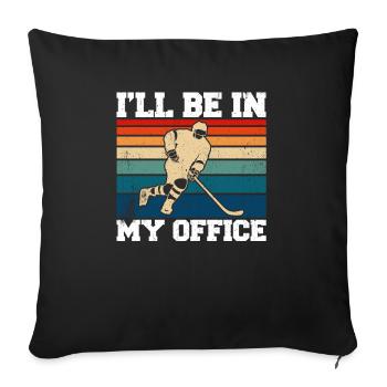 Ice Hockey Saying for Ice Hockey Players - Sofa pillowcase 17,3'' x 17,3'' (45 x 45 cm) - black - Front