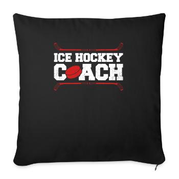 Dicton de hockey sur glace pour les joueurs de hockey sur glace - Housse de coussin décorative 45 x 45 cm - noir - Devant