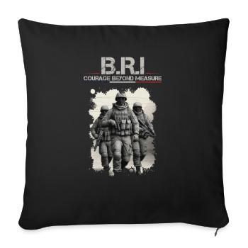 BRI BAC Special Unit France - Sofa pillowcase 17,3'' x 17,3'' (45 x 45 cm) - black - Front