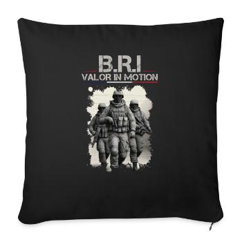 BRI BAC Special Unit France - Sofa pillowcase 17,3'' x 17,3'' (45 x 45 cm) - black - Front