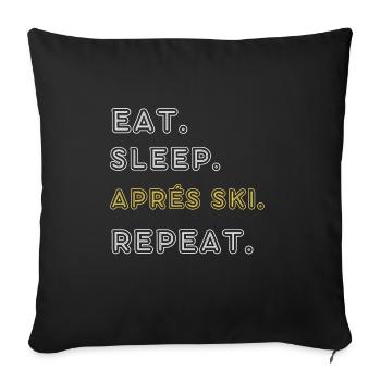 Après-ski - Housse de coussin décorative 45 x 45 cm - noir - Devant