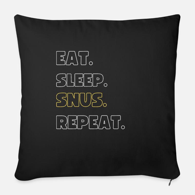 Le snus - Housse de coussin décorative 45 x 45 cm - noir