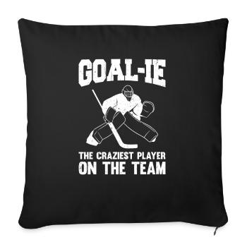 Ice Hockey Saying for Ice Hockey Players - Sofa pillowcase 17,3'' x 17,3'' (45 x 45 cm) - black - Front