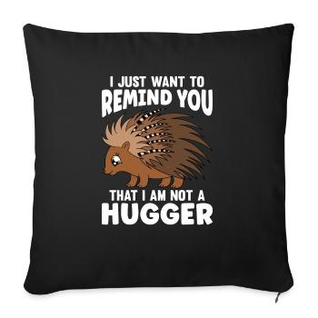 Mignon Porc-épic Drôle - Housse de coussin décorative 45 x 45 cm - noir - Devant