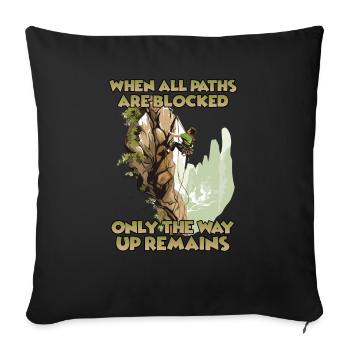 Toprope Klettern Naturerlebnis für Bergsteiger - Sofakissenbezug 45 x 45 cm - Schwarz - Vorne
