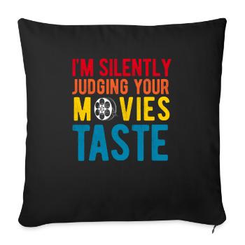 Critique de cinéma Cinéphile Cinéphile Amant Drôle Critique - Housse de coussin décorative 45 x 45 cm - noir - Devant