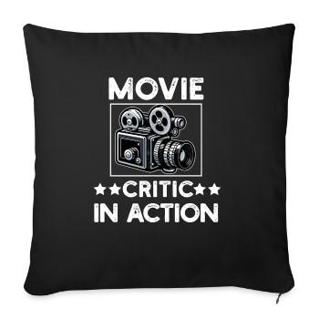 Critique de cinéma Cinéphile Cinéphile Amant Drôle Critique - Housse de coussin décorative 45 x 45 cm - noir - Devant