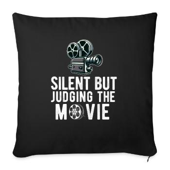 Critique de cinéma Cinéphile Cinéphile Amant Drôle Critique - Housse de coussin décorative 45 x 45 cm - noir - Devant