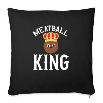 Boulettes de viande Italie Cuisine italienne - Housse de coussin décorative 45 x 45 cm - noir - Devant