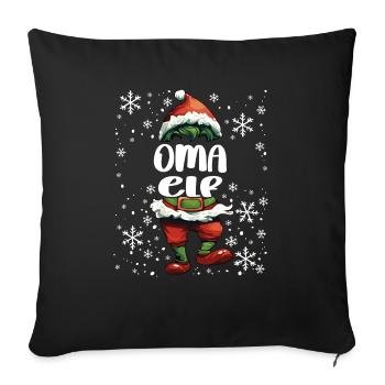 Tenue de Noël Grand-mère Elfe - Housse de coussin décorative 45 x 45 cm - noir - Devant