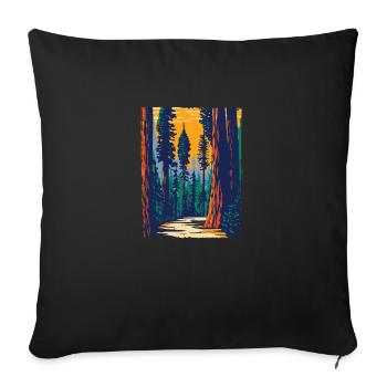 Die Natur Ruft Lets The Adventure Begins - Sofakissenbezug 45 x 45 cm - Schwarz - Vorne