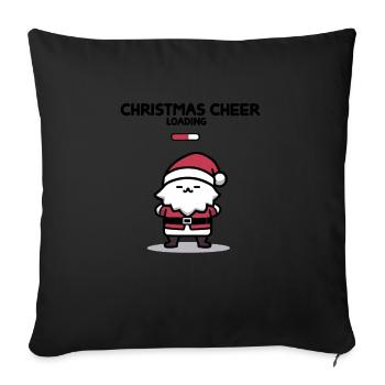 Joie de Noël Chargement - Housse de coussin décorative 45 x 45 cm - noir - Devant