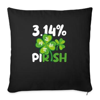 3.14% Pirish Drôle St. Patrick’s Math Geek Pi Day - Housse de coussin décorative 45 x 45 cm - noir - Devant