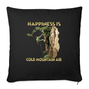 L’art de l’escalade en moulinette Alpiniste en moulinette - Housse de coussin décorative 45 x 45 cm - noir - Devant