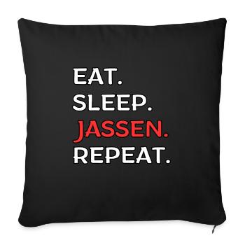 Jassen - Sofakissenbezug 45 x 45 cm - Schwarz - Vorne