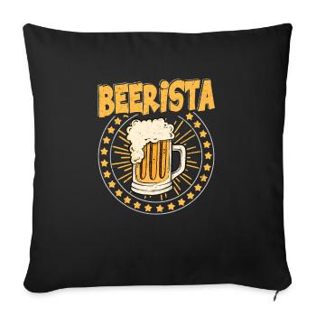 Beerista Craft Beer Brewer Homebrew - Sofakissenbezug 45 x 45 cm - Schwarz - Vorne