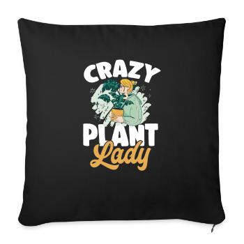 Monstera Deliciosa Albo Plante d’intérieur botanique - Housse de coussin décorative 45 x 45 cm - noir - Devant