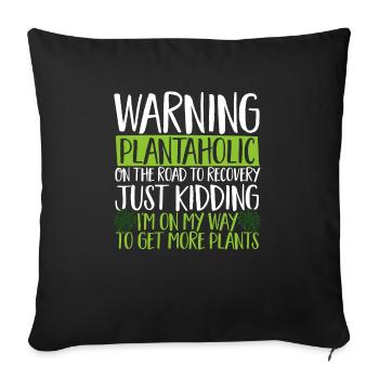 Monstera Deliciosa Albo Plante d’intérieur botanique - Housse de coussin décorative 45 x 45 cm - noir - Devant