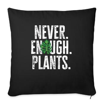 Monstera Deliciosa Albo Botanical Houseplant - Sofa pillowcase 17,3'' x 17,3'' (45 x 45 cm) - black - Front