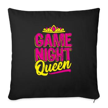 Board Games Game Board Gift - Sofa pillowcase 17,3'' x 17,3'' (45 x 45 cm) - black - Front