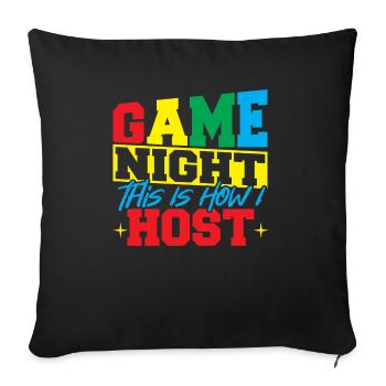 Board Games Game Board Gift - Sofa pillowcase 17,3'' x 17,3'' (45 x 45 cm) - black - Front