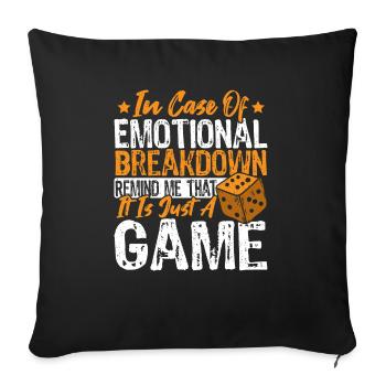 Board Games Game Board Gift - Sofa pillowcase 17,3'' x 17,3'' (45 x 45 cm) - black - Front