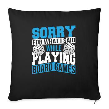 Board Games Game Board Gift - Sofa pillowcase 17,3'' x 17,3'' (45 x 45 cm) - black - Front