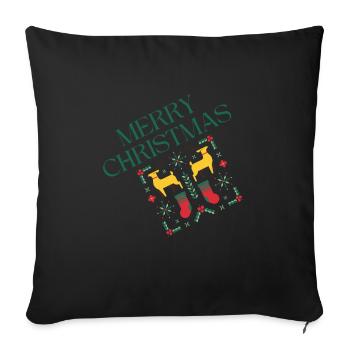 Merry Christmas Oldy | XMAS - Housse de coussin décorative 45 x 45 cm - noir - Devant